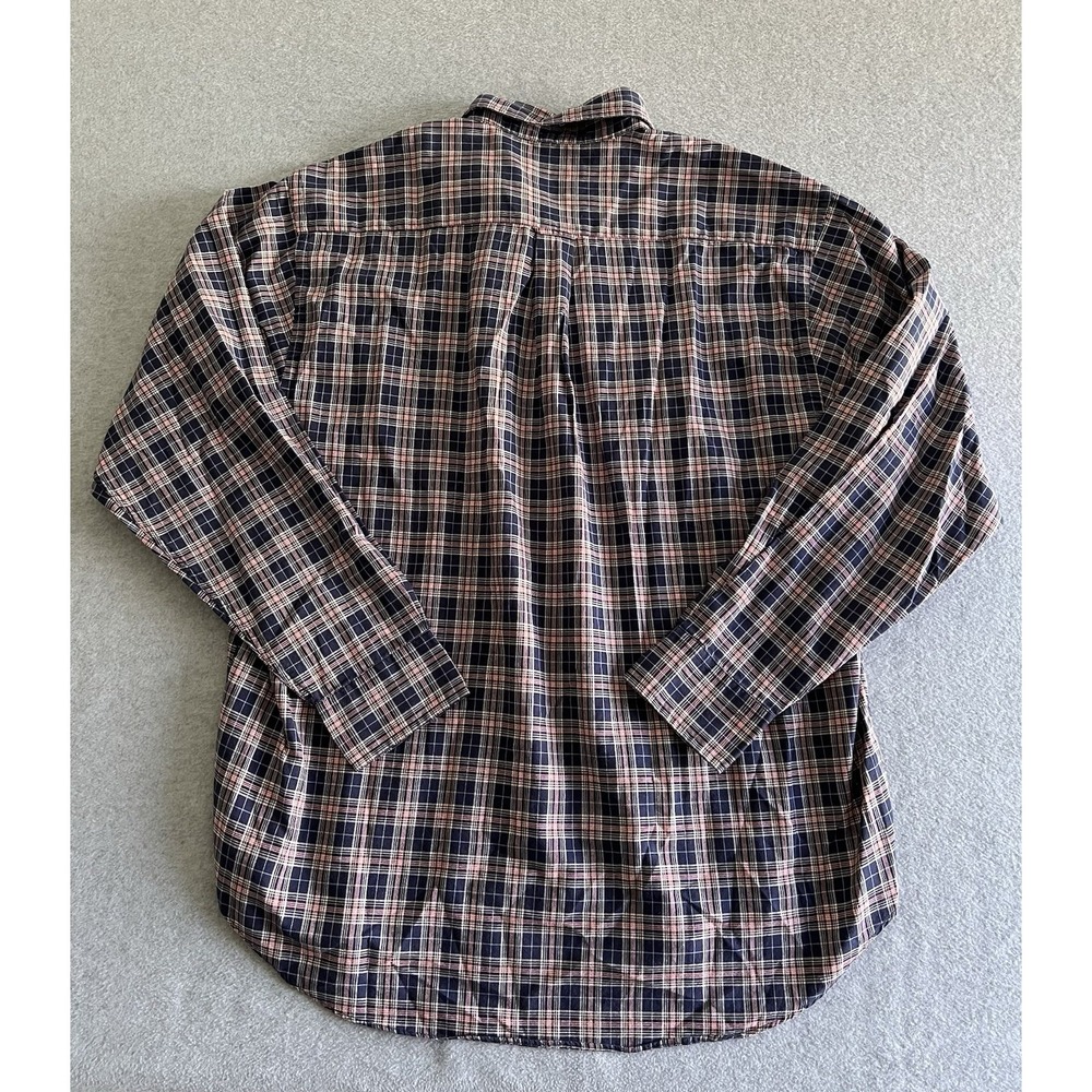 Nautica Mens Long Sleeve Button Down Shirt Size XL Plaid Red White Blue Cotton - Picture 4 of 13